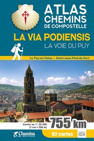 Wandelatlas La via podiensis GR65 - La voie du puy Atlas Chemins de Compostelle | Chamina