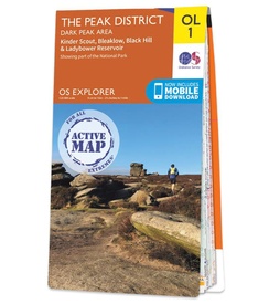 Wandelkaart - Topografische kaart 1 OS Explorer Map | Active Peak District / Dark Peak area | Ordnance Survey