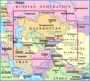 Wegenkaart - landkaart Kazakhstan - Kazachstan | Gizi Map