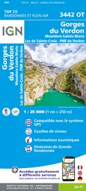 Wandelkaart - Topografische kaart 3442OT Gorges du Verdon | IGN - Institut Géographique National