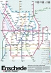 Wandkaart - Stadsplattegrond Enschede Metro Transit Map - Metrokaart | Victor van Werkhoven