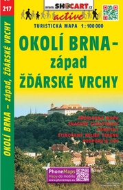 Fietskaart 217 Okolí Brna západ, Žďárské vrchy  | Shocart