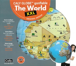 Opblaasbare wereldbol - globe XXL opblaasbare bal | Ø 85 cm | Caly Toys