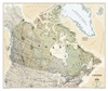 Wandkaart Canada, antiek, 97 x 82 cm | National Geographic