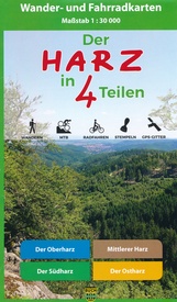 Wandelkaart Der Harz in 4 teilen | Schmidt Buch Verlag