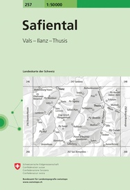 Wandelkaart - Topografische kaart 257 Safiental | Swisstopo