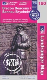 Wandelkaart 160 Landranger Active Brecon Beacons | Ordnance Survey