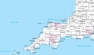 Overzichtskaart Explorer 25.000 wandelkaarten zuidwest Engeland - Devon - Cornwall