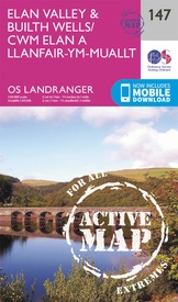 Wandelkaart - Topografische kaart 147 Landranger Active Elan Valley / Builth Wells | Ordnance Survey