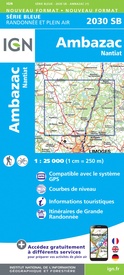 Wandelkaart - Topografische kaart 2030 Ambazac | IGN - Institut Géographique National