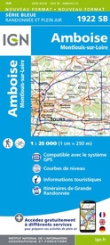 Wandelkaart - Topografische kaart 1922SB Amboise, Montlouis-sur-Loire | IGN - Institut Géographique National