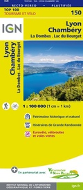 Fietskaart - Wegenkaart - landkaart 150 Lyon - Chambery | IGN - Institut Géographique National