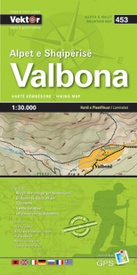 Wandelkaart 453 Valbona - Albanië | Vektor