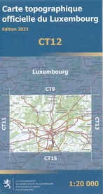 Topografische kaart - Wandelkaart 12 CT LUX Luxembourg | Topografische dienst Luxemburg