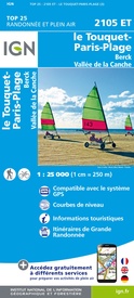 Wandelkaart - Topografische kaart 2105ET Le Touquet-Paris-Plage, Berck, Étaples,  Vallée de la Canche | IGN - Institut Géographique National