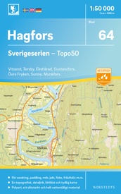 Wandelkaart - Topografische kaart 64 Sverigeserien Hagfors | Norstedts