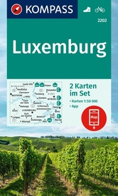 Wandelkaart - Fietskaart 2202 Luxemburg | Kompass