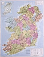 Ierland administratief | 76 x 97 cm