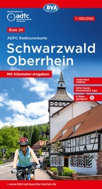 Fietskaart 24 ADFC Radtourenkarte Schwarzwald Oberrhein | BVA BikeMedia