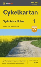 Fietskaart 1 Cykelkartan Sydvästra Skåne - zuidwest Skane | Norstedts