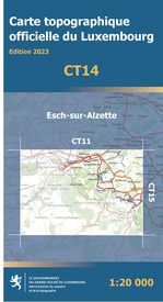 Wandelkaart CT14 CT LUX Esch-Sur-Alzette | Topografische dienst Luxemburg