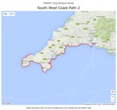 Wandelkaart 2 South West Coast Path 2 | Harvey Maps