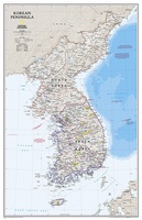 Korean Peninsula Noord- en Zuid Korea, 59 x 91 cm