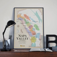 Napa Valley Wine map | 50 x 70 cm