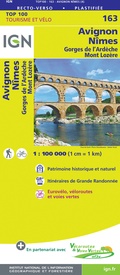 Fietskaart - Wegenkaart - landkaart 163 Avignon - Nimes | IGN - Institut Géographique National