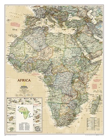 Wandkaart Afrika, politiek & antiek 61 x 78 cm | National Geographic