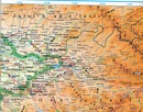 Wegenkaart - landkaart Tajikistan - Geografisch | Gizi Map