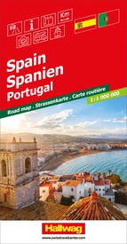 Wegenkaart - landkaart Spanje en Portugal  - Spanien | Hallwag