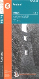 Wandelkaart - Topografische kaart 56/7-8 Topo25 Reuland | NGI - Nationaal Geografisch Instituut