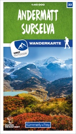 Wandelkaart 33 Andermatt / Surselva | Kümmerly & Frey