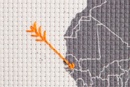 Wereldkaart op canvas Cross Stitch Map | Suck UK