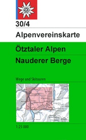 Wandelkaart 30/4 Alpenvereinskarte Ötztaler Alpen - Nauderer Berge | Alpenverein