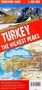 Wandelkaart Trekking map Turkije - Turkey, the highest peaks | TerraQuest