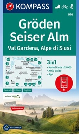 Wandelkaart 076 Gröden - Seiser Alm - Val Gardena - Alpe di Siusi | Kompass