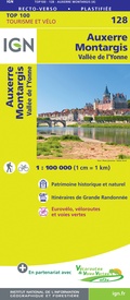 Fietskaart - Wegenkaart - landkaart 128 Auxerre - Montargis | IGN - Institut Géographique National