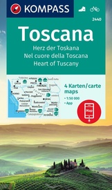 Wandelkaart - Fietskaart 2440 Toscana | Kompass