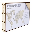 Wereldkaart van hout - Legpuzzel Wooden World Map Large | Wooden City