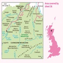 Wandelkaart - Topografische kaart 036 Landranger Grantown & Aviemore, Cairngorm Mountains | Ordnance Survey