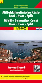 Wegenkaart - landkaart 03 Dalmatische Kust  Brac - Hvar - Split | Freytag & Berndt