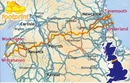 Fietskaart The C2C Cycle Route - Coast to Coast | Footprint maps