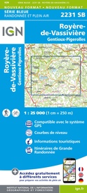 Wandelkaart - Topografische kaart 2231 Gentioux-Pigerolles, Royère-de-Vassivière | IGN - Institut Géographique National