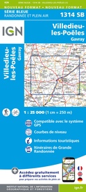 Wandelkaart - Topografische kaart 1314 SB - Serie Bleue Villedieu-les-Poêlles, Gavray | IGN - Institut Géographique National