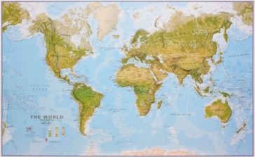 Wereldkaart Environmental, 198 x 123 cm | Maps International