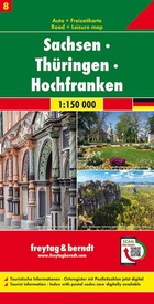 Wegenkaart - landkaart 08 Sachsen – Thüringen – Hochfranken | Freytag & Berndt