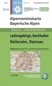 Wandelkaart BY20 Alpenvereinskarte Lattengebirge - Reiteralm - Ramsau | Alpenverein