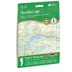 Wandelkaart 3046 Topo 3000 Hovden sør - zuid | Nordeca